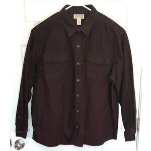 Duluth Trading Post Brown Shacket Size 3XL Two Front Pockets Button Down